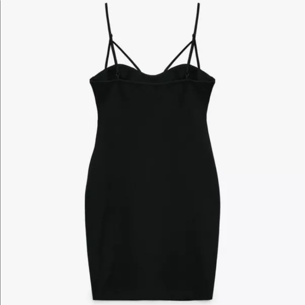 NWT Zara black fitted mini dress